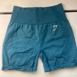 GymShark Vital Seamless 2.0 Shorts Size S Tahoe Teal Marl